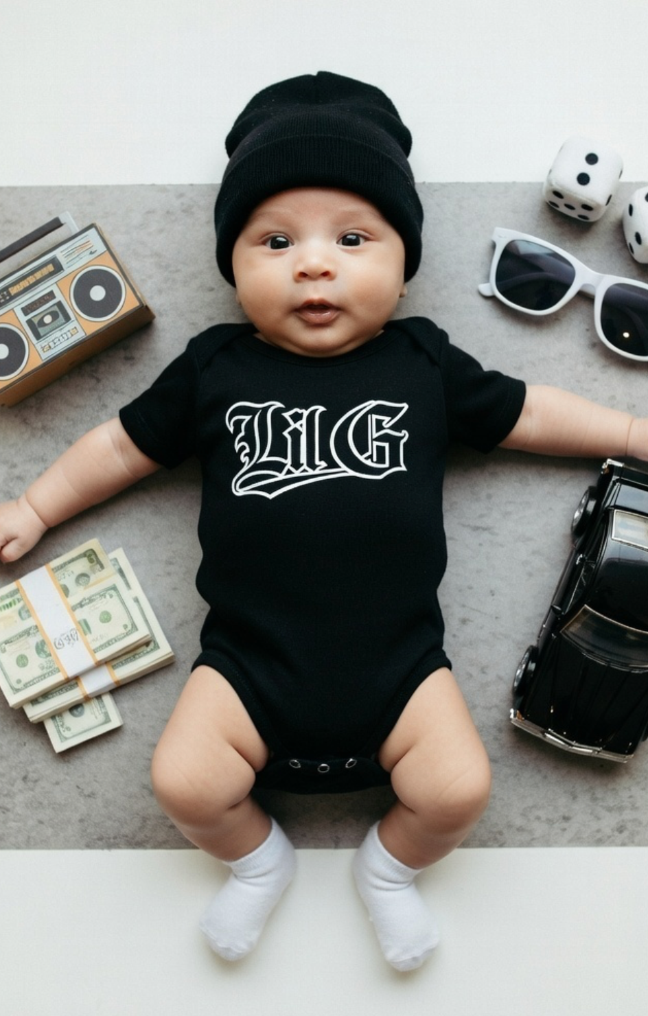 Lil G’s Hero Onesie — Black